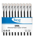 PATCH CORD CAT6, 3' 10PK BLACK