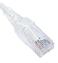 PATCH CORD, CAT 6 SLIM CLEAR SR 3FT WH