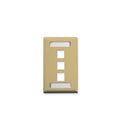 FACEPLATE, ID, 1-GANG, 3-PORT, IVORY
