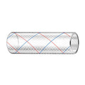 Trident Marine 3/4" x 50' Clear Reinforced PVC Hose Tubing Red & Blue Tracer