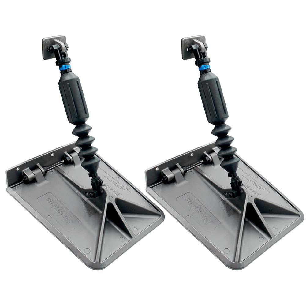 Smart Tabs SX Trim Tabs by Lectrotab 9.5" x 10" f/12'-16' Boats w/40lb Actuators - 40-80HP - Gunmetal Grey