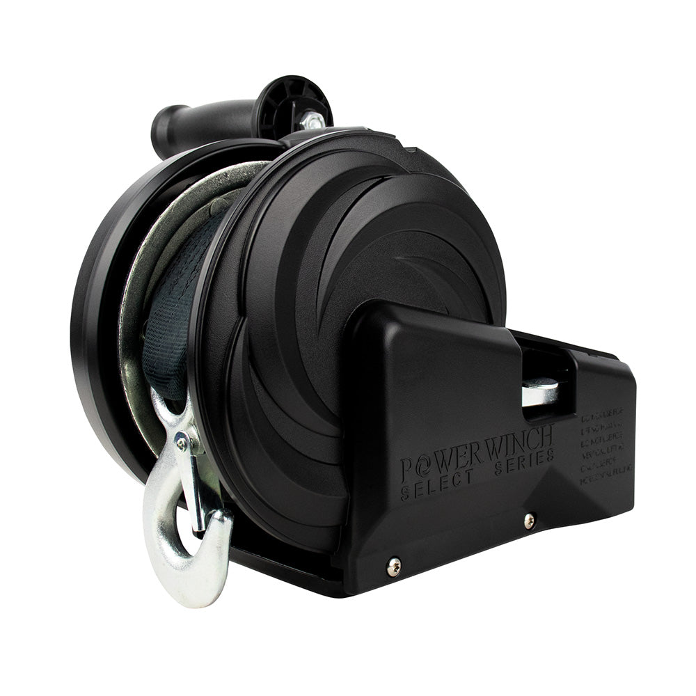 Powerwinch Select Series Winch 2,000lb, 2 Speed, 6" Crank Arm - Carbon Black