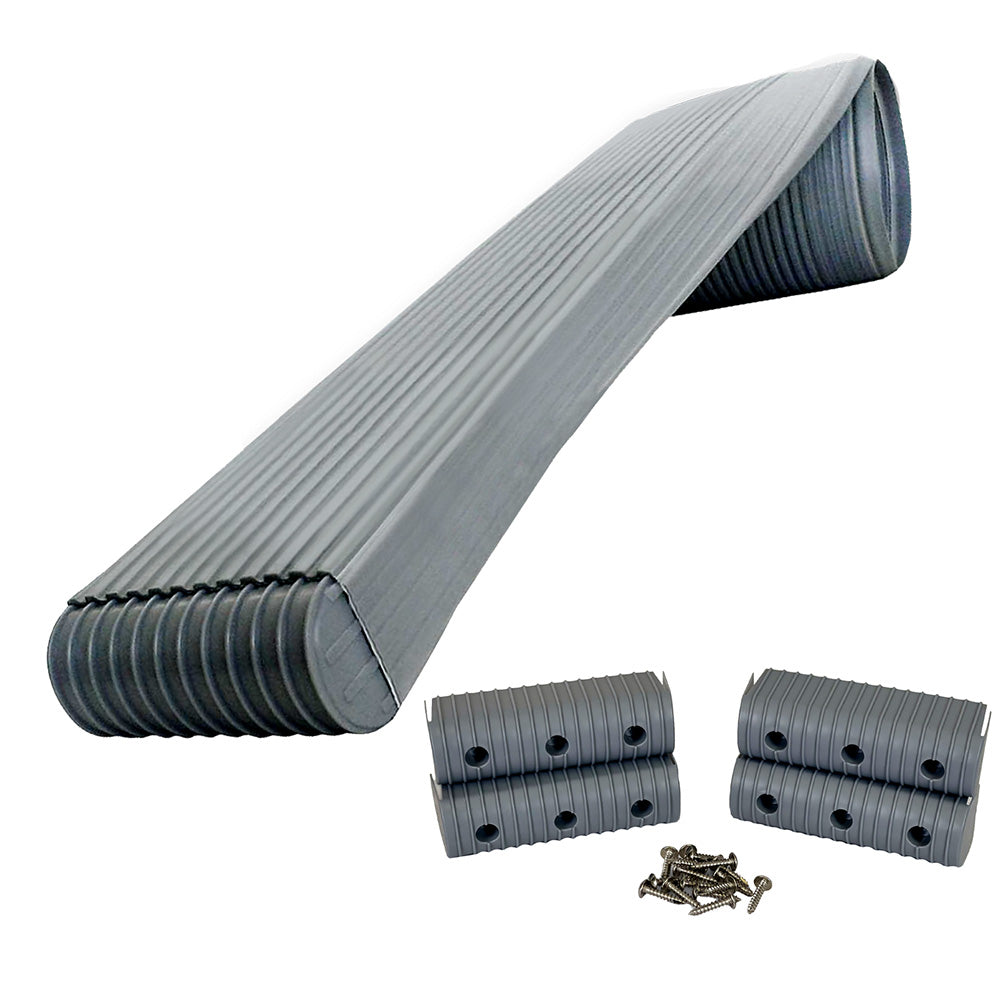 Caliber BunkWrap Kit - Grey 16' x 2" x 6" Roll + 4 Caps + HRDW Roll + 4 Endcaps & Stainless Steel Hardware