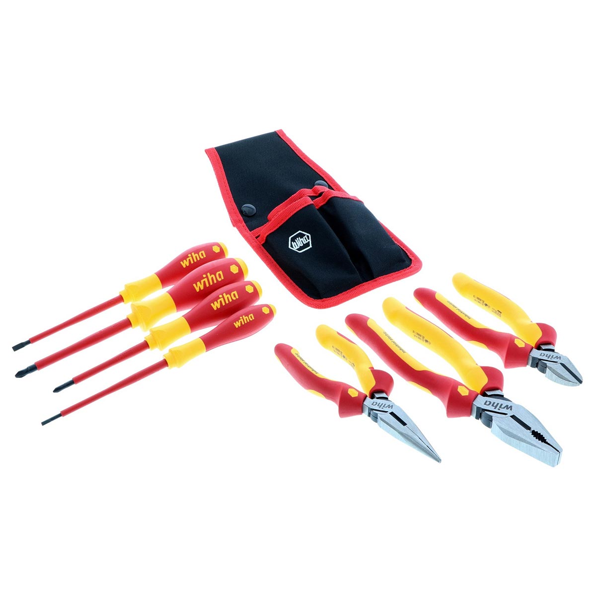 Wiha Insulated Industrial Pliers and Screwdriver Set - 7 Piece Set