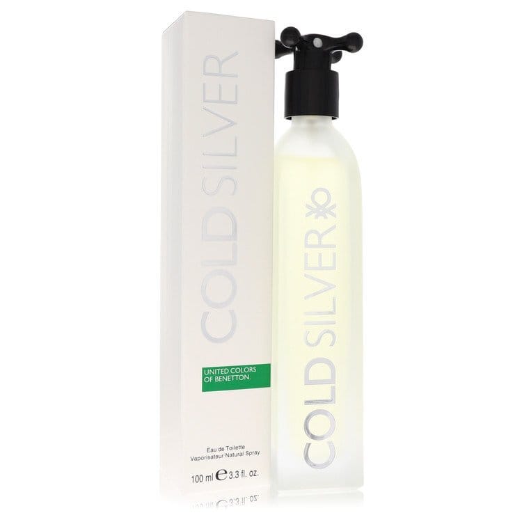 Cold Silver by Benetton Eau De Toilette Spray 3.3 oz (Men)