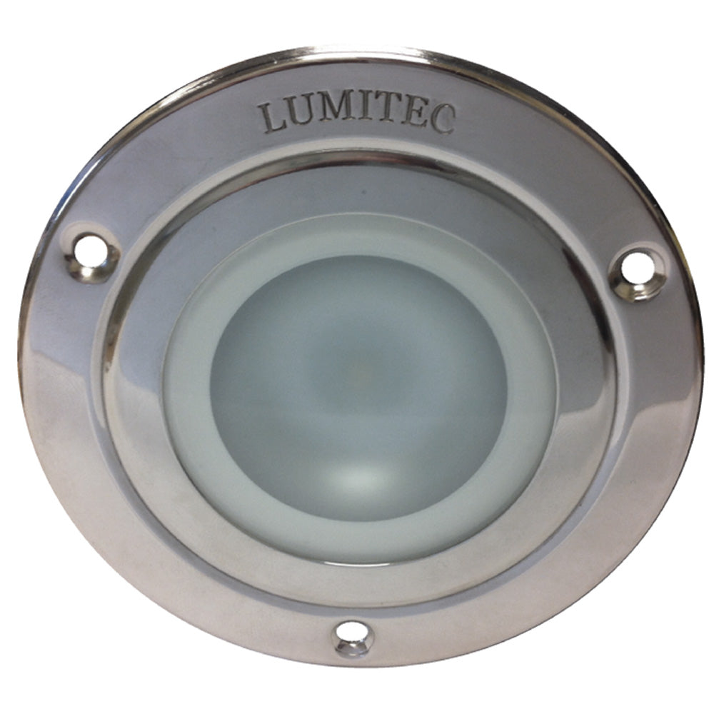 Lumitec Shadow - Flush Mount Down Light - Polished SS Finish - 3-Color Red/Blue Non Dimming w/White Dimming [114118]