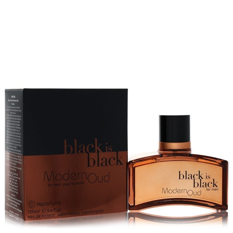 Black is Black Modern Oud by Nu Parfums Eau De Toilette Spray 3.4 oz (Men)