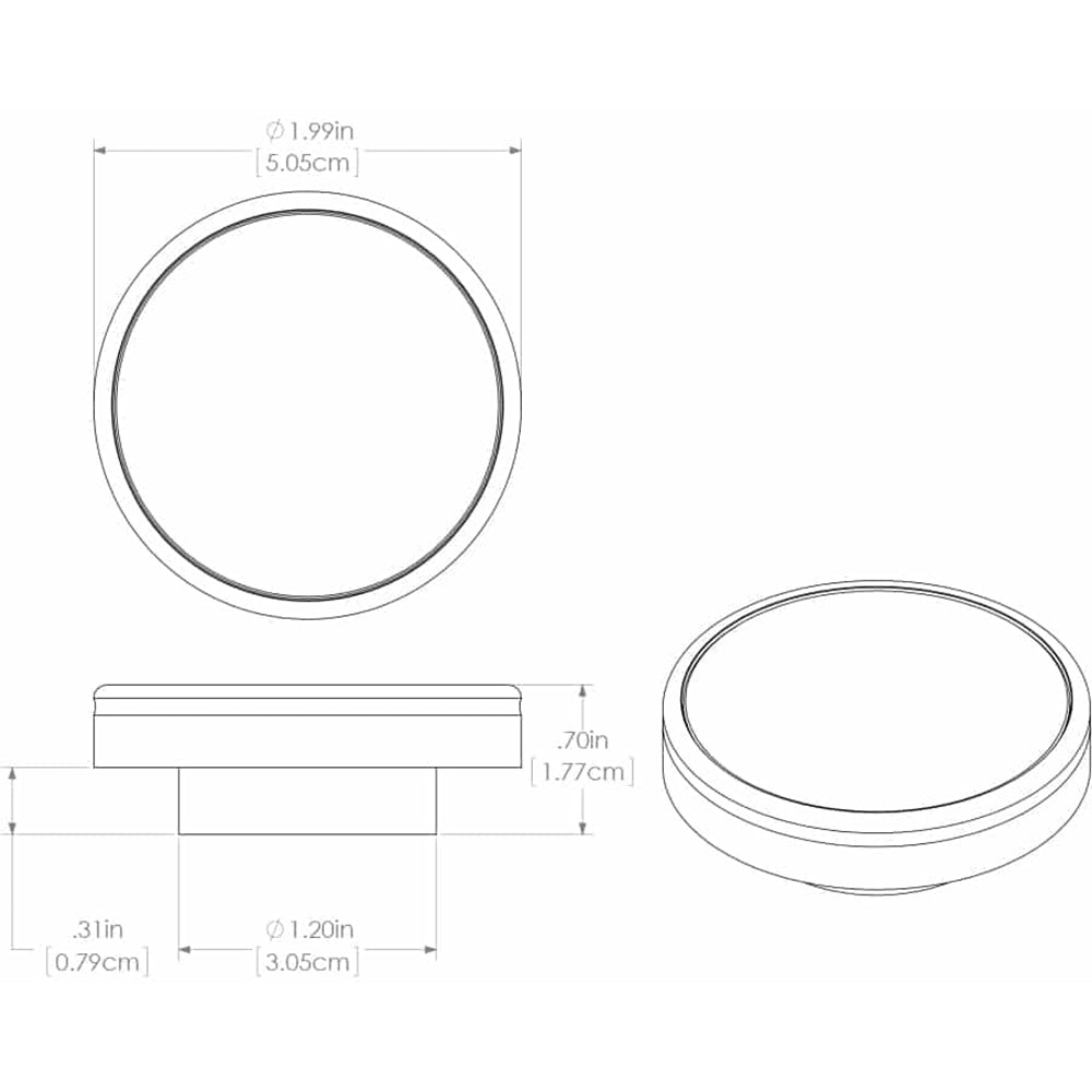 Lumitec Halo Flush Mount Down Light Spectrum RGBW - Brushed Housing [112807]