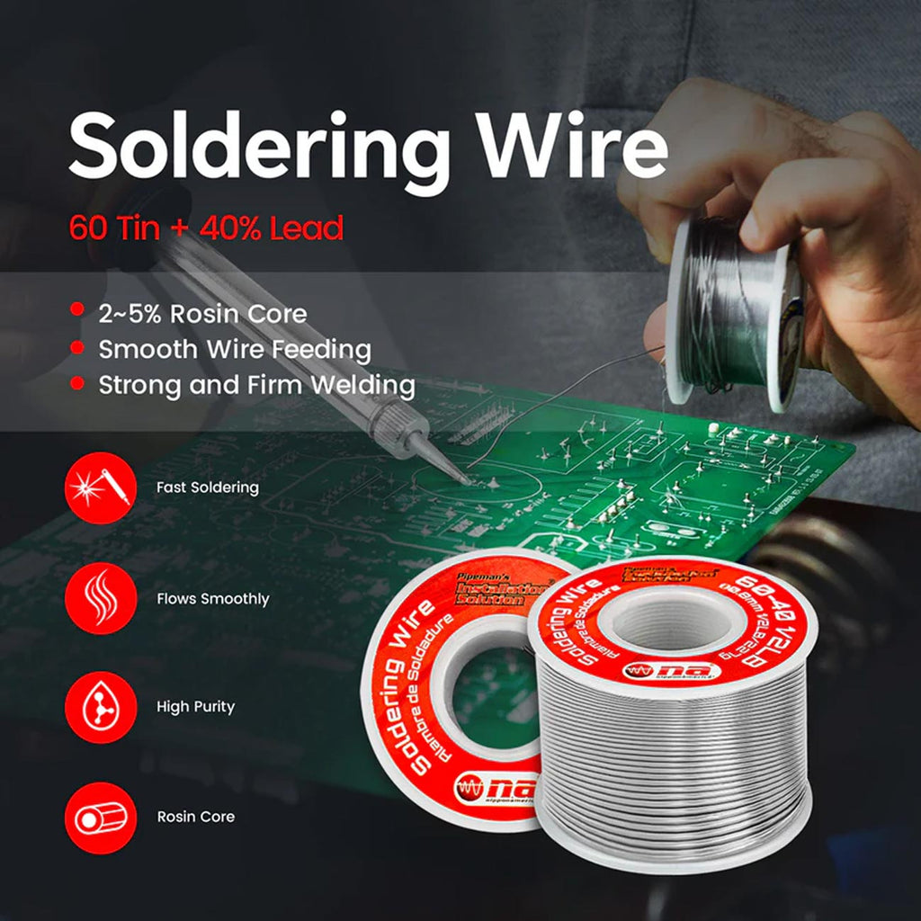 Installation Solution Rosin Core Solder Wire - 1 Pound Spool (60% Rosin / 40% Lead)