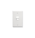 FACEPLATE, ANGLED, 1-GANG, 1-PORT, WHITE
