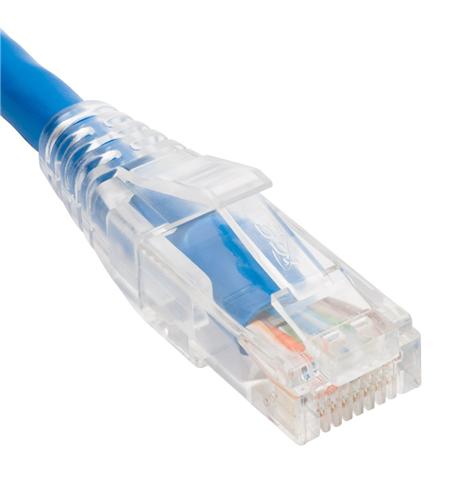 PATCH CORD, CAT 6,CLEAR BOOT,10',25PK,BL