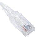 PATCH CORD, CAT 6 SLIM CLEAR SR 1FT WH