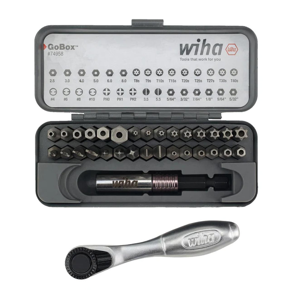 Wiha GoBox Security Bit Set with Mini Ratchet (32-Piece)