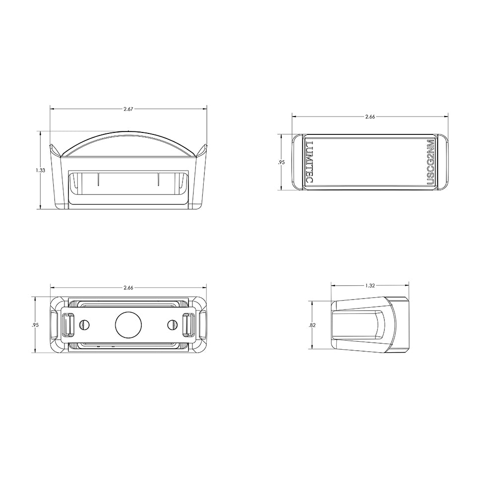 Lumitec Contour Series Inset Navigation Light - Stern White [101576]