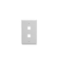 FACEPLATE, OVERSIZED, 2-PORT, WHITE