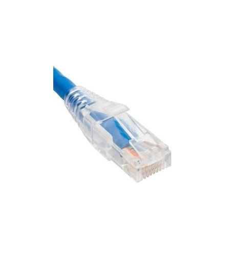 PATCH CORD CAT6 CLEAR BOOT 7' BLUE