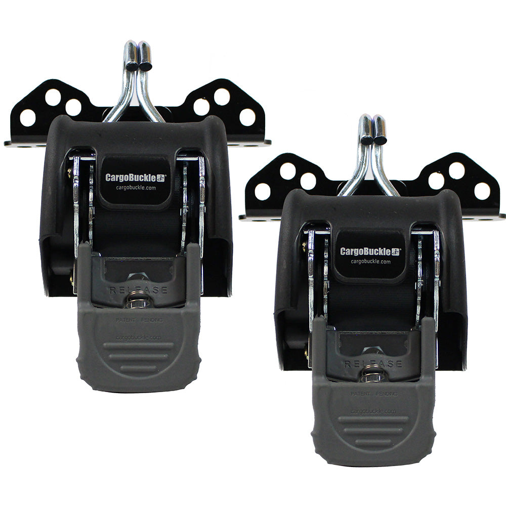 CargoBuckle Universal Ladder Rack Tie-Down System - 2" Retractable Tie-Down - 1 Pair