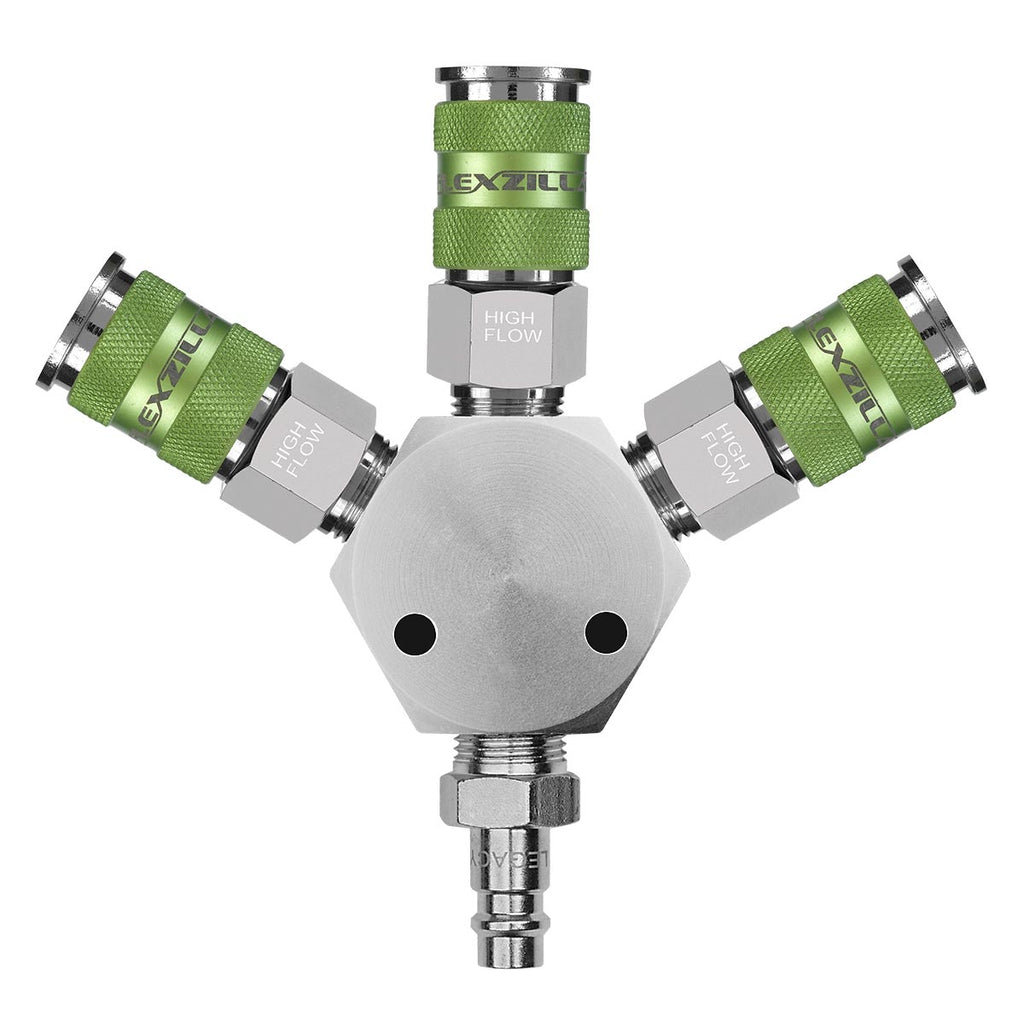 Flexzilla Pro High Flow 3-Way Manifold 3/8" NPT