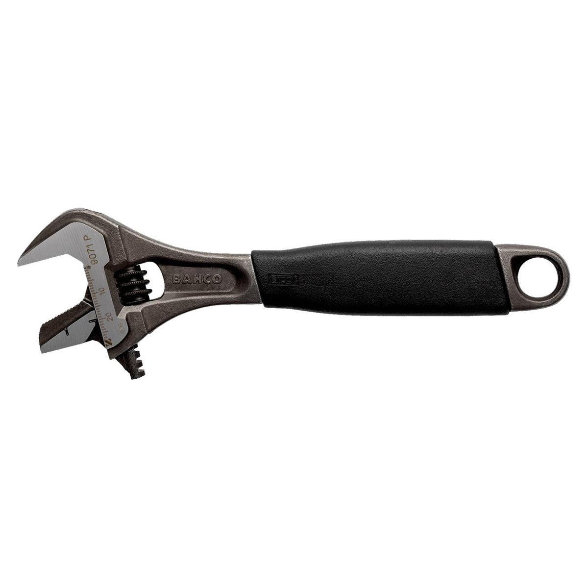 Bahco 12" ERGO™ Rubber Handle Central Nut Adjustable Wrench with Reversible Jaw