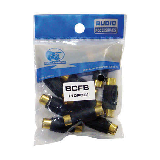 Bullz Audio Female to Female RCA Couplers Black (10-Pieces)