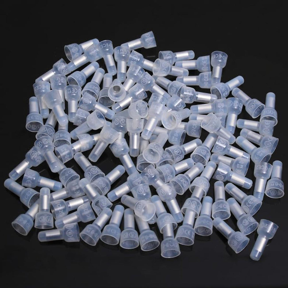 XScorpion Crimp Caps 18/22ga. - Clear (100 pack)