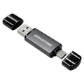 GIGASTONE(R) 128GB DL USBC&A FLSH DRV