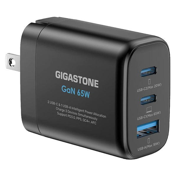 GIGASTONE(R) 65W USBC&A CHARGER