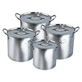 EUROHOME 4PC SS STOCK POT SETS