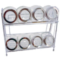 EURO-WARE 9PC GLS SPICE JAR W/RACK