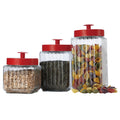 EUROHOME 3PC GLS CNSTR SET W/LIDS