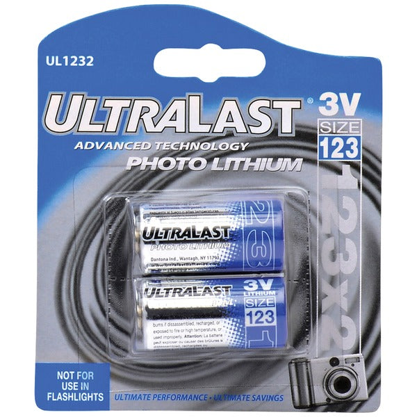 ULTRALAST(R) 3V CR123A PHOTO BATT
