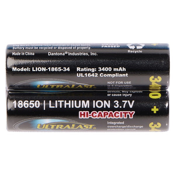 ULTRALAST(R) 2PK 18650-34 RTL CRD BATT
