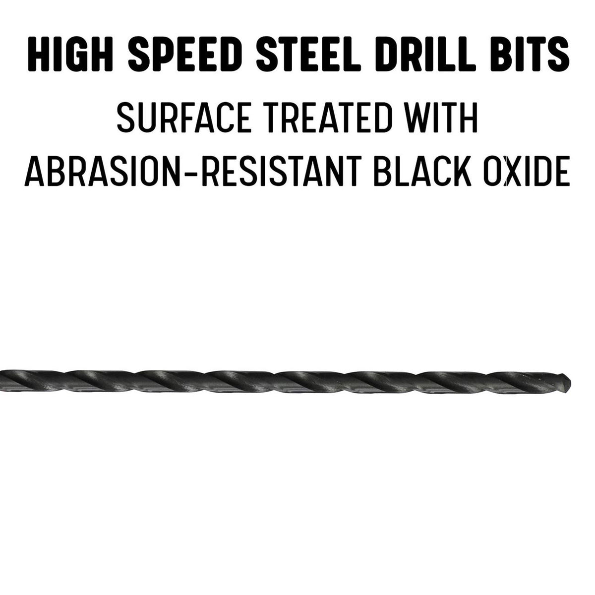 DRILL AMERICA 17/32" x 12" HSS Extra Long Drill Bit with 1/2-Shank Drill Bit