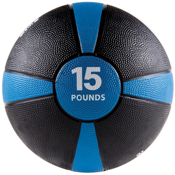 GOFIT(R) 15LB MEDICINE BALL BLUE