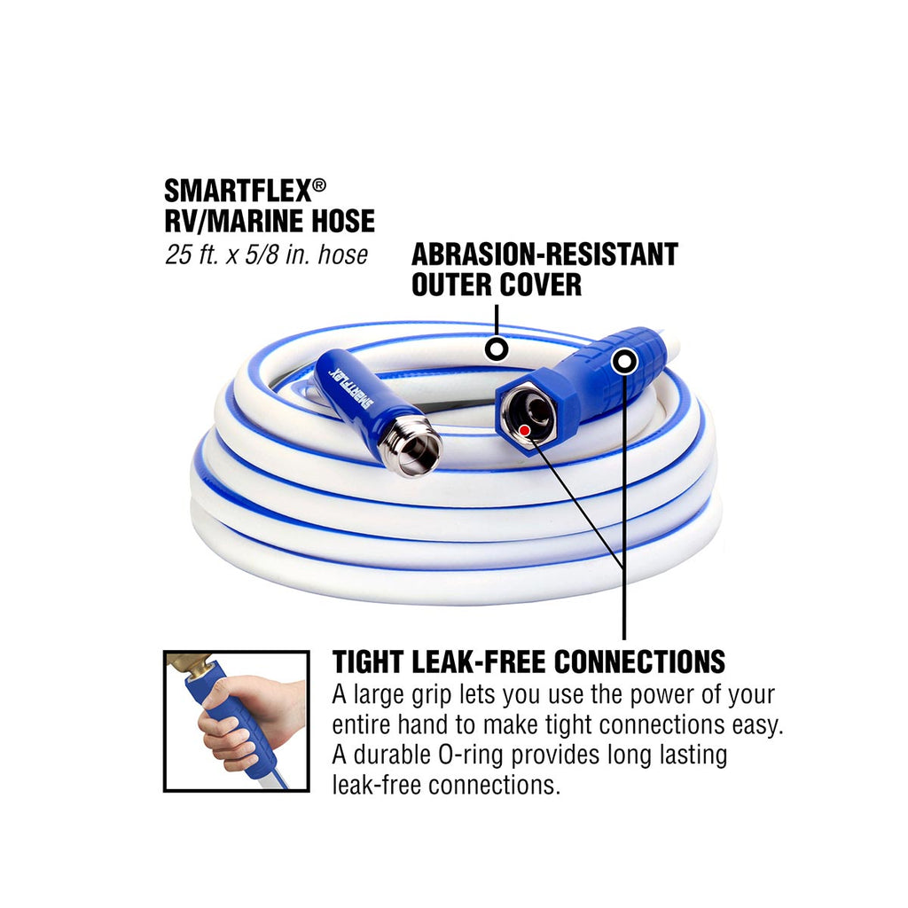 SmartFlex® RV/Marine Hose 5/8" x 25' 3/4" - 11 1/2 GHT Fittings