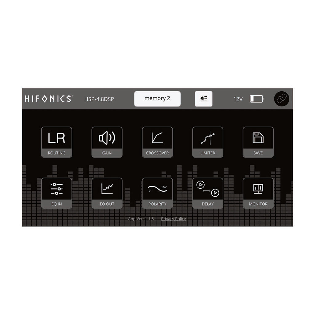 Hifonics Digital Signal Processor with 31 Band Parametric EQ & Bluetooth
