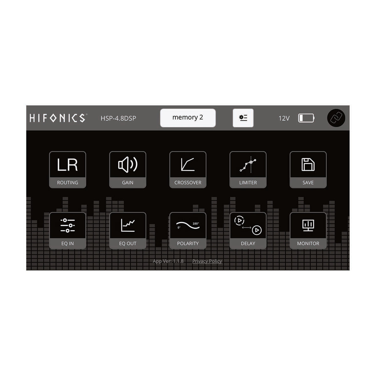 Hifonics Digital Signal Processor with 31 Band Parametric EQ & Bluetooth
