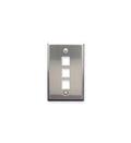 FACEPLATE, STAINLESS STEEL,1-GANG,3-PORT