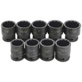 Williams 3/4″ Drive Shallow Skirt Impact SAE Socket Set - 12 Point (9 Piece)