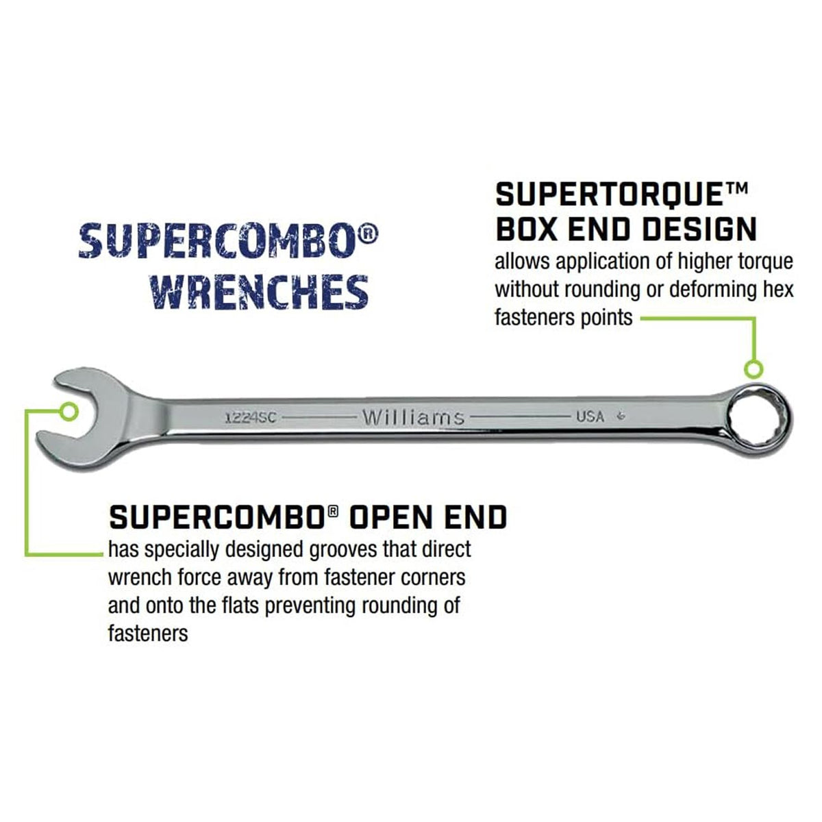Williams SAE Combination Wrench Set (11 Piece)