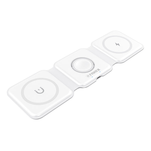 FISHER(R) TECH ESSENTIALS 3IN1 FLD WRL CHRG PAD WHT