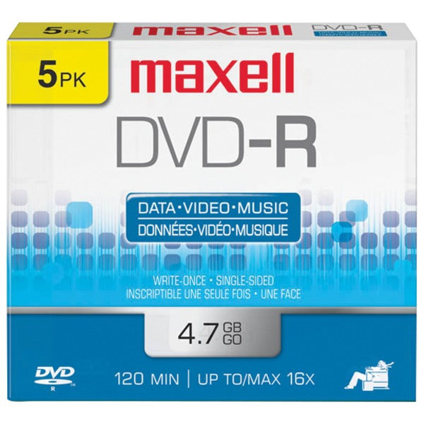 MAXELL(R) 4.7GB DVD-R 5PK