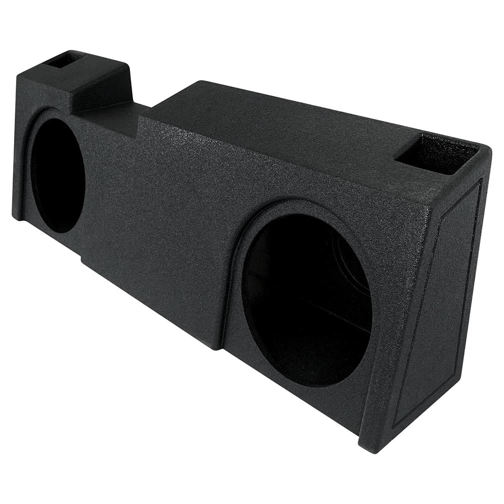 QPower “QBOMB” Chevy/GMC Crew Cab or Double Cab ’19-'24 Dual 10″ Vented Empty Woofer Box