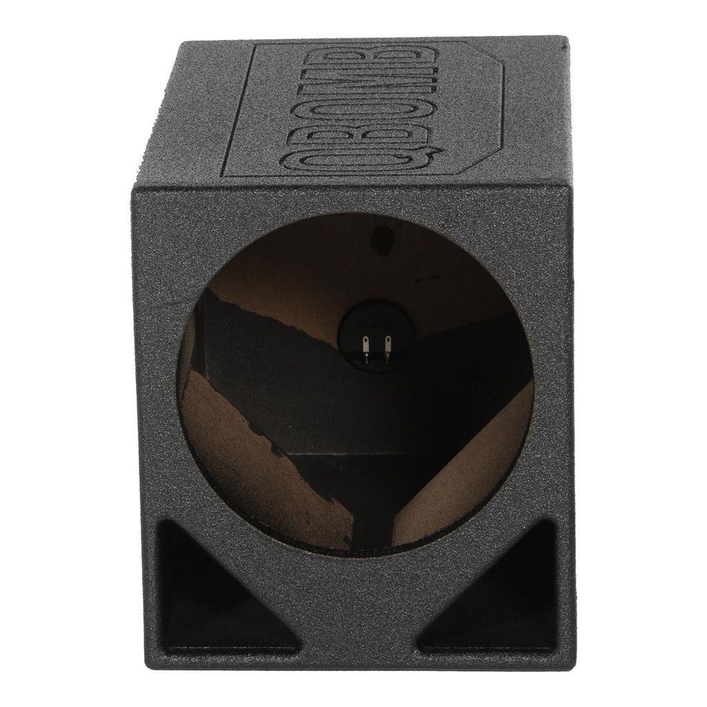 Qpower Single 12" Triangle Ported Finished w/Bed Liner