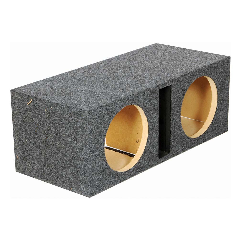 QPower Dual 10" Slot-Ported Heavy Duty Empty Woofer Box