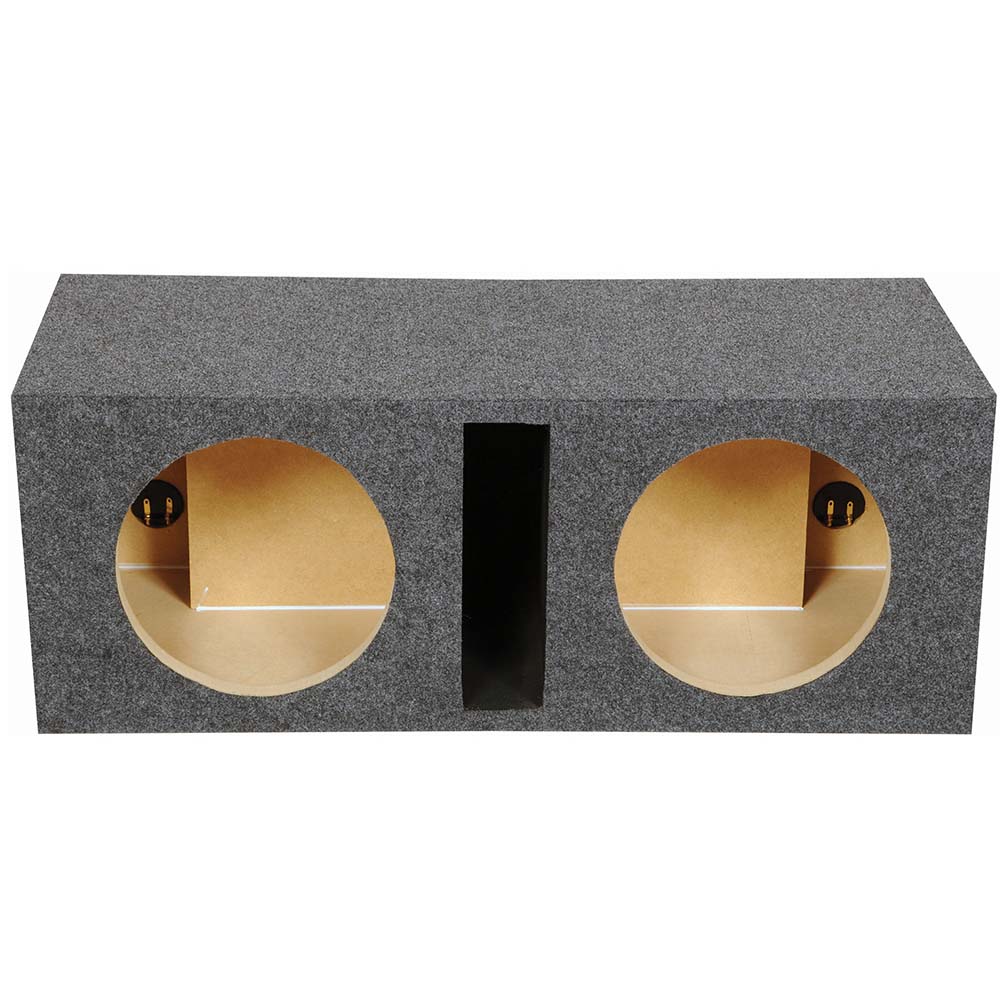 QPower Dual 10" Slot-Ported Heavy Duty Empty Woofer Box