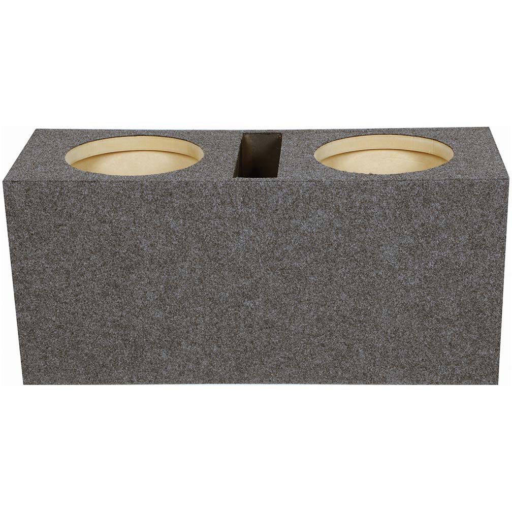 QPower Dual 10" Slot-Ported Heavy Duty Empty Woofer Box