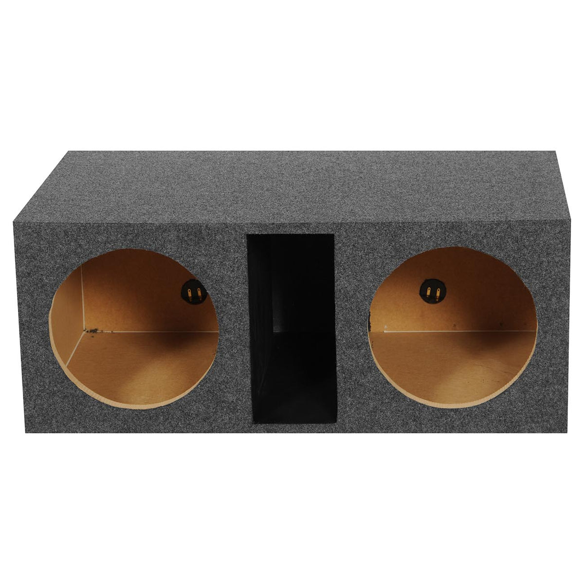 QPower Dual 12″ Large Slot-Ported Heavy-Duty Empty Woofer Box