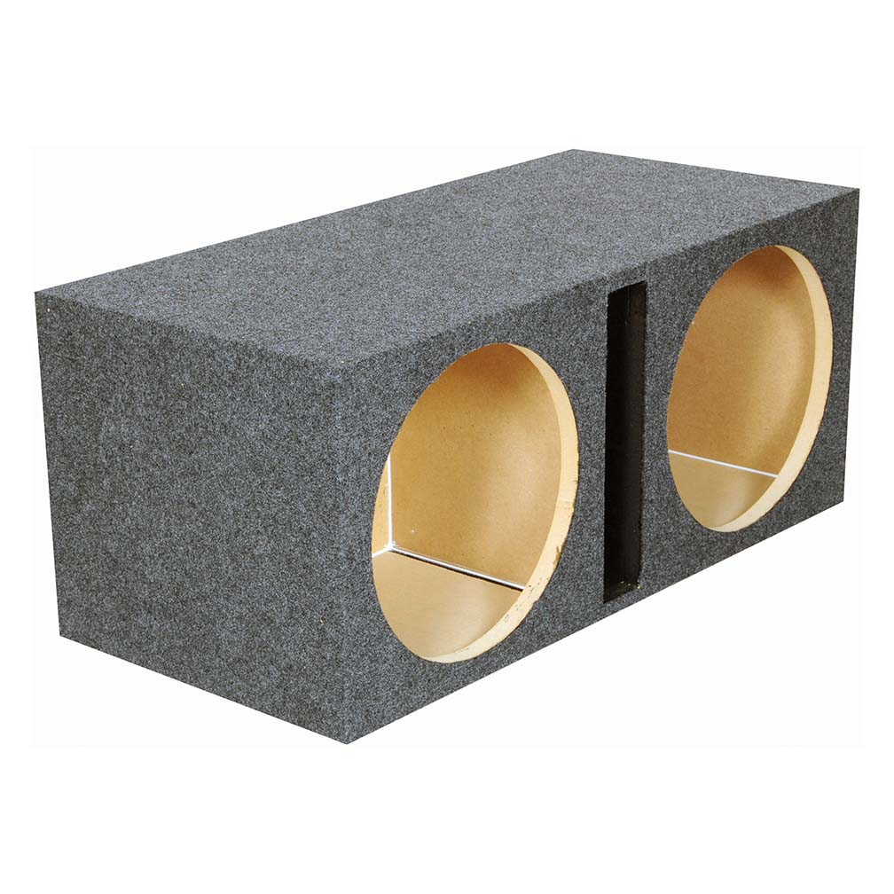 QPower Dual 15" Slot-Ported Heavy Duty Empty Woofer Box