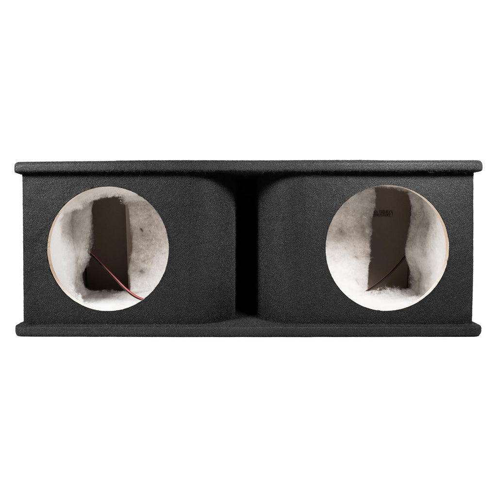 QPower Dual 10″ Curved Vent Port Empty Woofer Enclosure